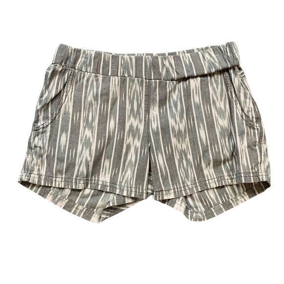 Prana Shorts Womens Extra Small Gray Organic Cotton Reba Printed Pull On Pockets - Picture 1 of 12